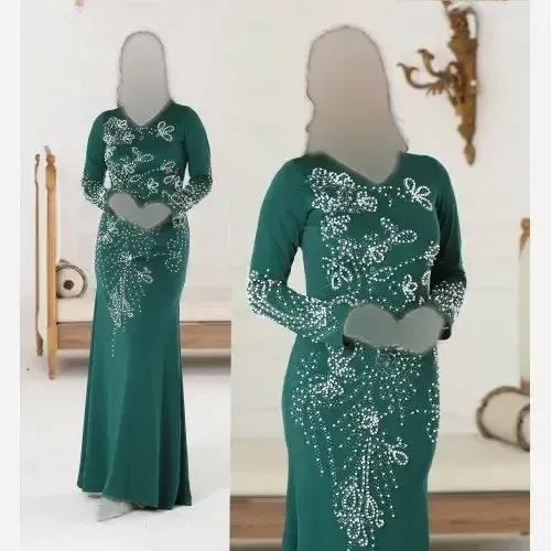 ماکسی مجلسی زنانه مدل خاطره جنس قواصی مروارید دوزی شده سایز 38 تا 52