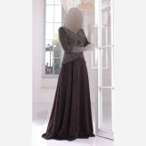 ماکسی مجلسی سایز بزرگ لمه ترک مزونی نگیندار
