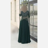 ماکسی مجلسی سایز بزرگ لمه ترک مزونی نگیندار