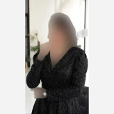 پیراهن مجلسی زنانه مدل سایه گیپور دانتل سنگدوزی مشکی سایزبندی بزرگ