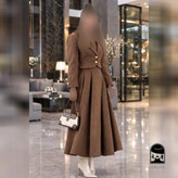 ست کت دامن زنانه مدل پرنسس جنس کتان سایز ۱ تا ۲