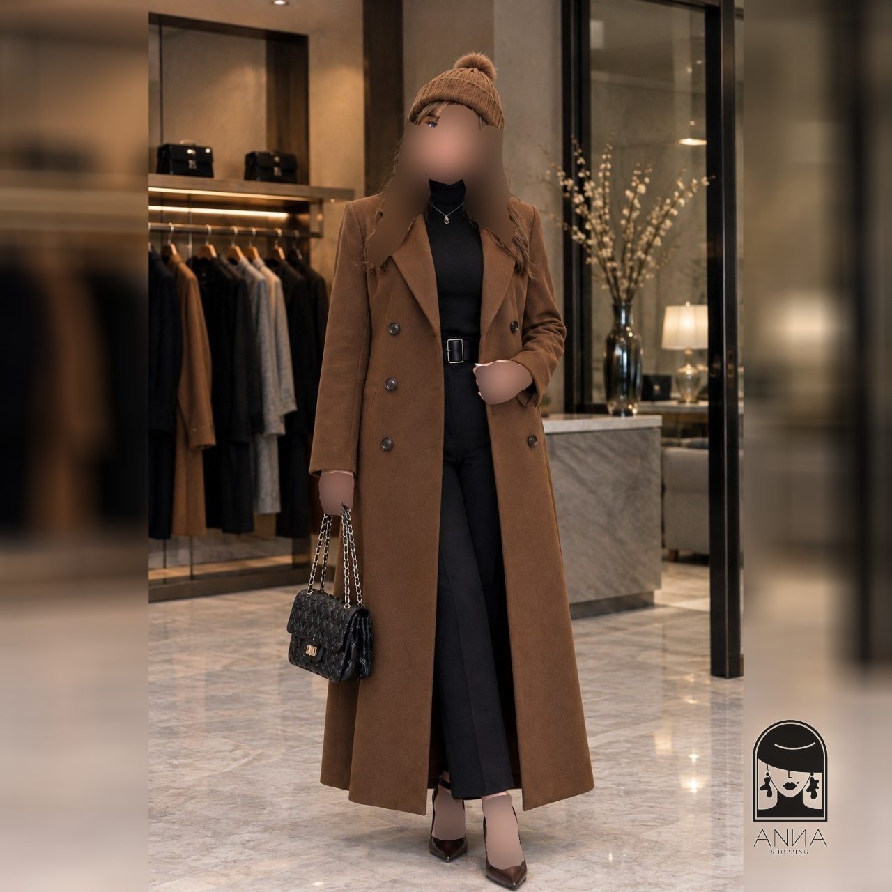پالتو زنانه مدل روژان جنس کتان کجرا سایز ۱ تا ۲