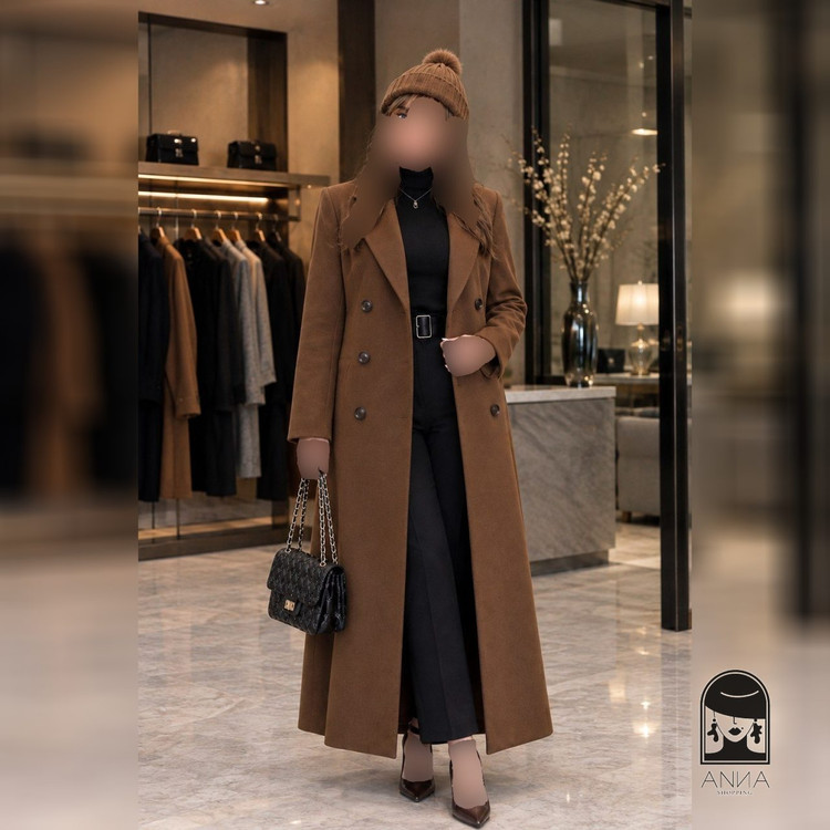 پالتو زنانه مدل روژان جنس کتان کجرا سایز ۱ تا ۲