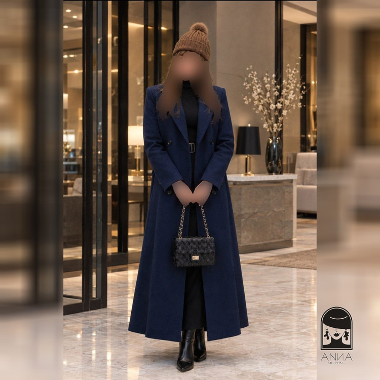 پالتو زنانه مدل روژان جنس کتان کجرا سایز ۱ تا ۲
