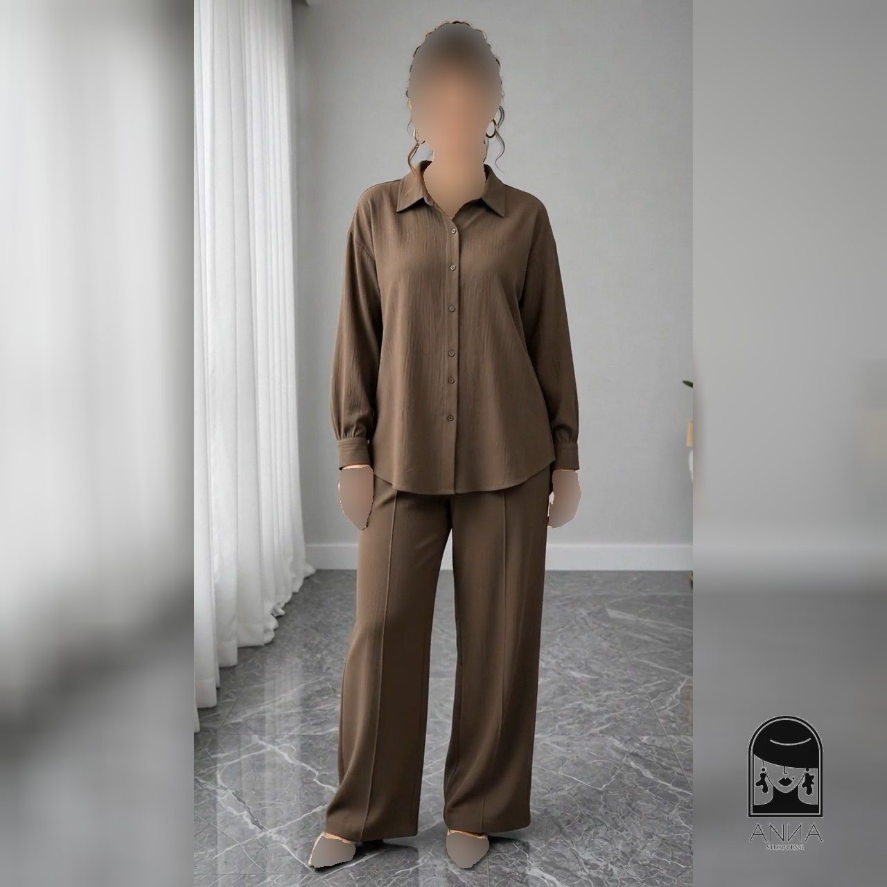 ست شومیز زنانه مدل وشلوار سلنا جنس لطیف سایز ۱ تا ۲