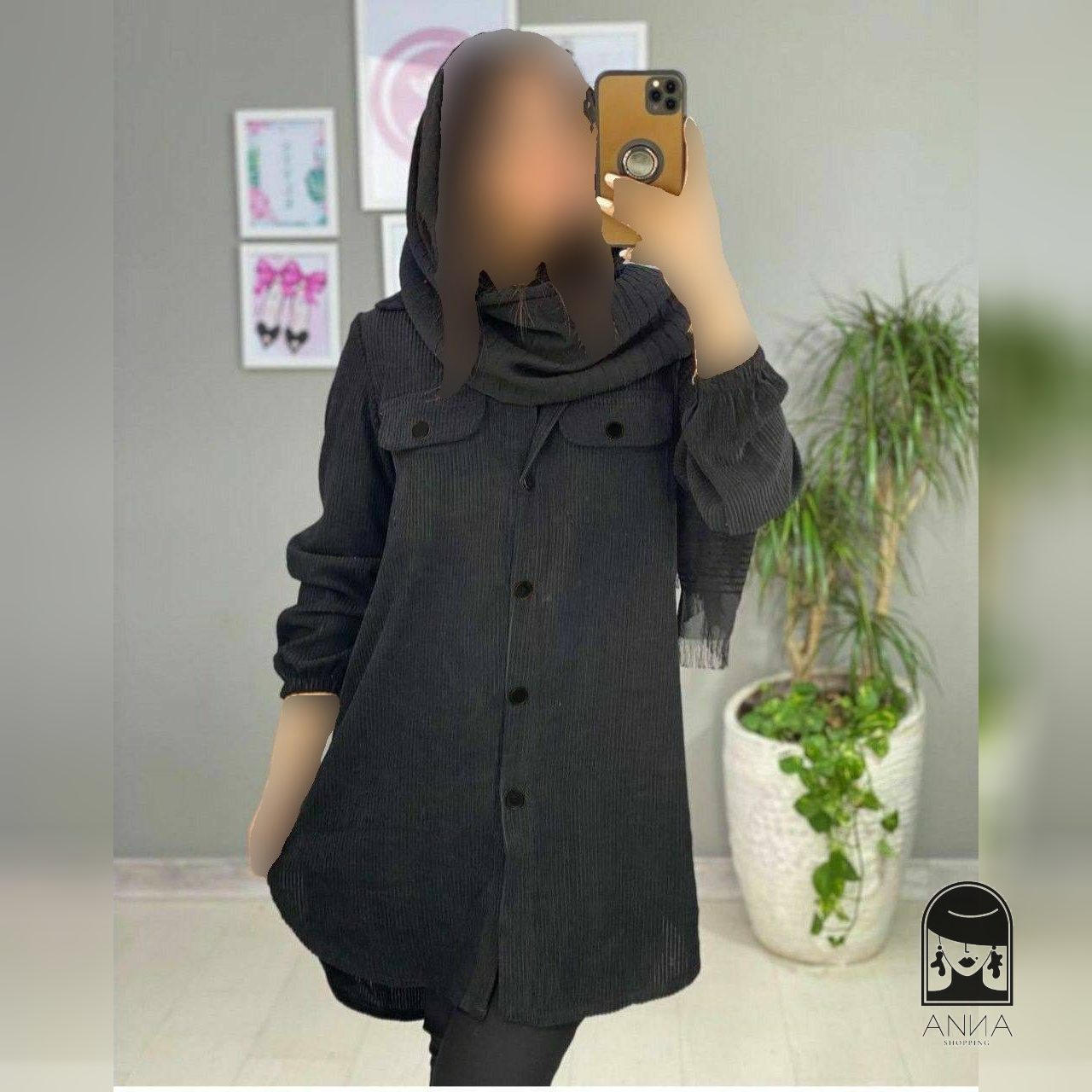 مانتو زنانه مدل مخمل کبریتی سامیه جنس مخمل کبریتی پاییزه فری سایز 38 تا 46