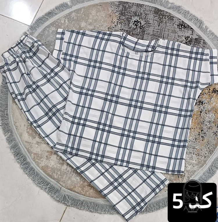 ست شومیز شلوار زنانه مدل گلبرگ جنس تایلندی فری سایز