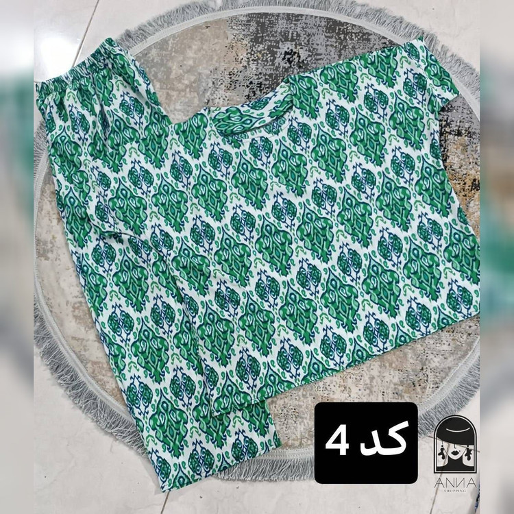 ست شومیز شلوار زنانه مدل گلبرگ جنس تایلندی فری سایز