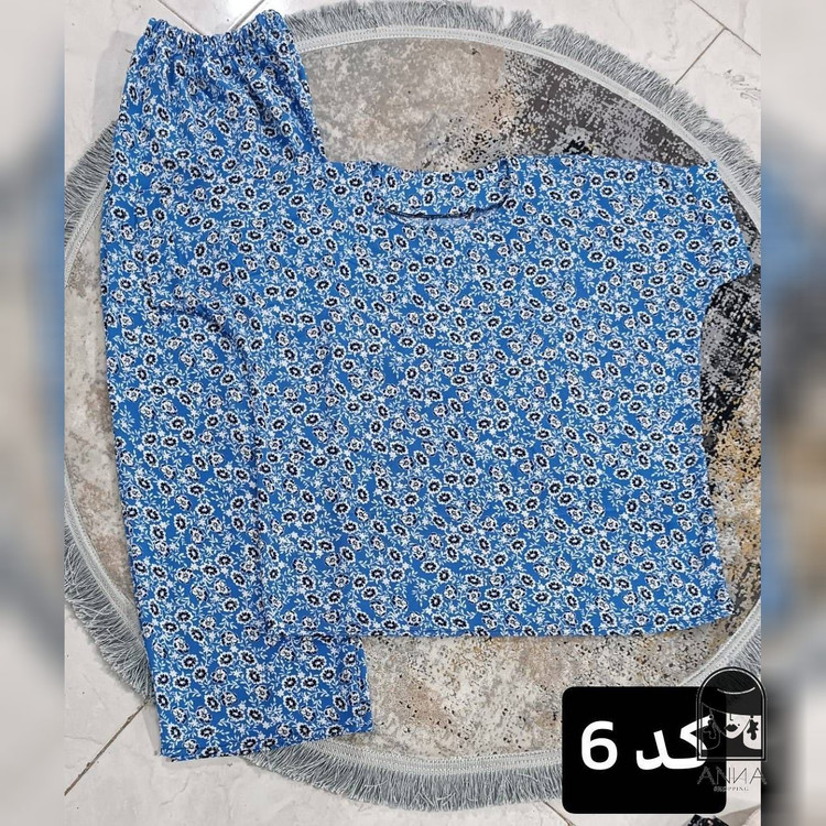 ست شومیز شلوار زنانه مدل گلبرگ جنس تایلندی فری سایز