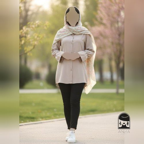 شومیز زنانه مدل آستین عروسکی جنس داکرون فری سایز 38تا46