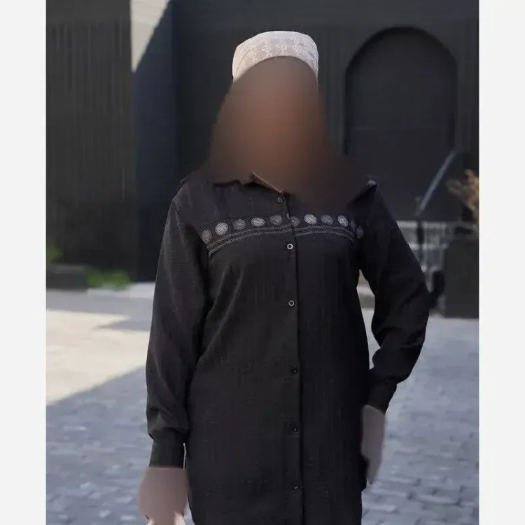 شومیز محرمی گلدوزی زنانه مشکی جنس پارچه صوفیا فری سایز