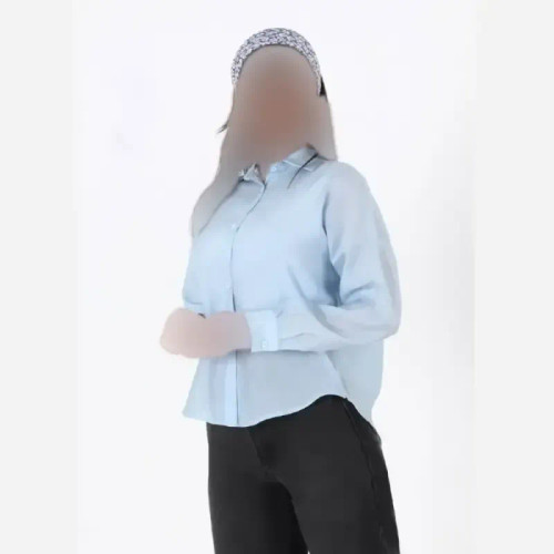 شومیز یقه مردانه پارچه پری شیشهای مدل لیدا فری سایز زنانه