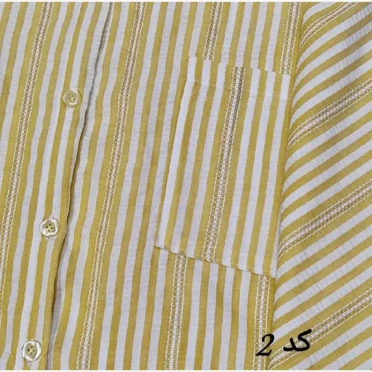 شومیز باکسی راه راه مدل لعیا لینن وارداتی فری سایز