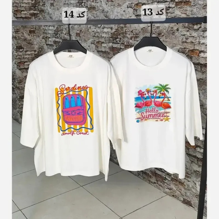 تیشرت باکسی summer مدل نوا نخ پنبه فری سایز