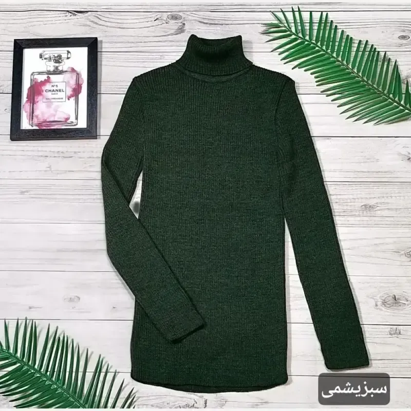 بافت یقه اسکی زنانه مدل شانیسا جنس بافت نخ اکریل فری سایز