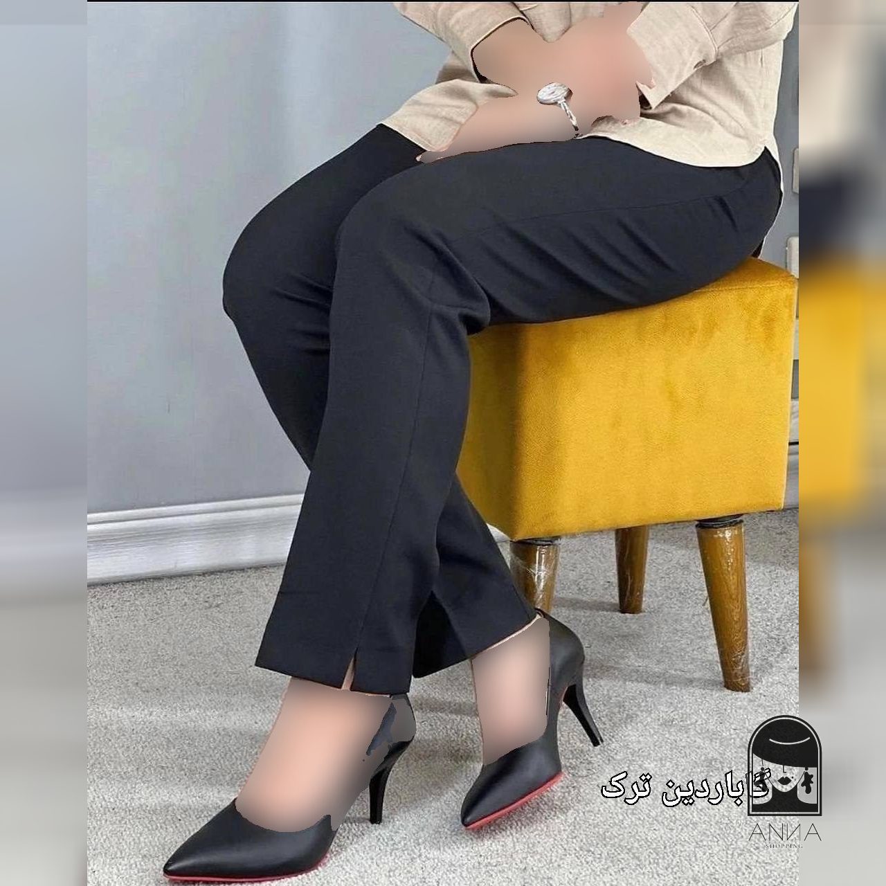 شلوار زنانه مدل راسته گاباردین ترک 100 جنس گاباردین ترک گرم بالا سایز ۴۰ تا ۴۲