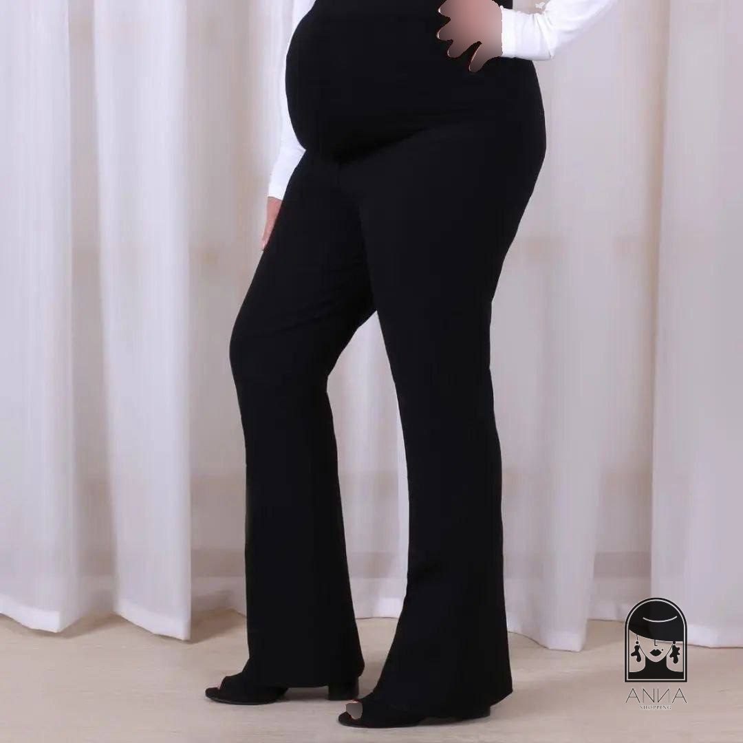 شلوار زنانه مدل دمپاگشاد بوتکات جنس کرپ دابل مازراتی سایز ۴۶ تا ۵۰