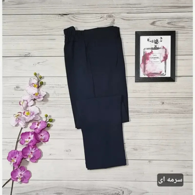 شلوار مام استایل دمپا پاکتی کرپ دابل گرم بالا سایز 40 تا 50 قد 90 سانت