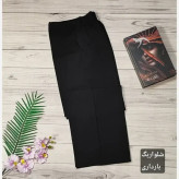 شلوار بارداری مدل بگ کرپ دابل مازراتی رنگ مشکی سایز 44 تا 50