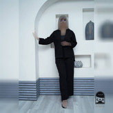 ست کت شلوار زنانه مدل مشکی پانیسا جنس لینن سایز ۱ تا ۲