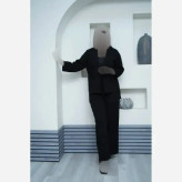 کت شلوار لینن مشکی زنانه سایز 1 و 2
