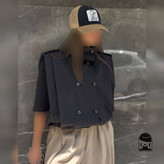 وست زنانه مدل ترنچ کت شو جنس کتان تی سی ضدآب فری سایز