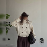 وست زنانه مدل ترنچ کت شو جنس کتان تی سی ضدآب فری سایز