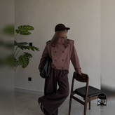 وست زنانه مدل ترنچ کت شو جنس کتان تی سی ضدآب فری سایز