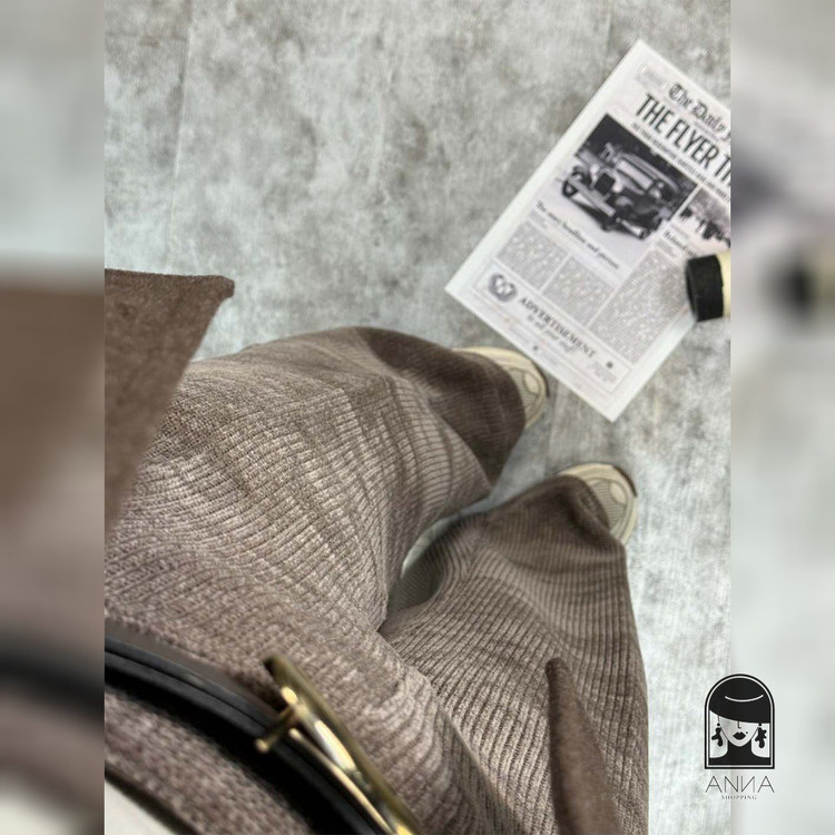 شلوار زنانه مدل رنگبندی و کیفیت پارچه جنس مخمل شانل سایز ۱ تا ۲