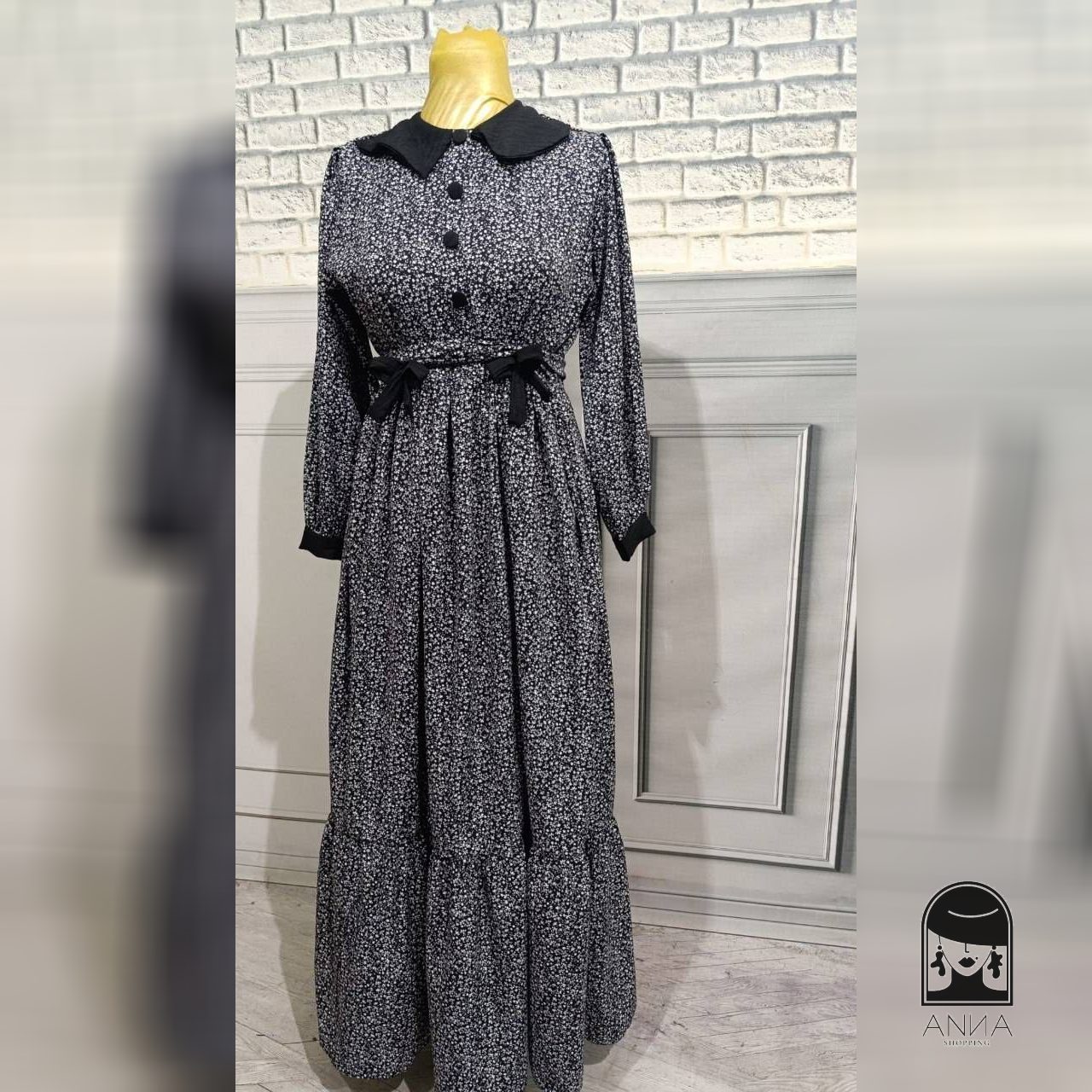 پیراهن زنانه مدل بلند هستی جنس الیزه فری سایز