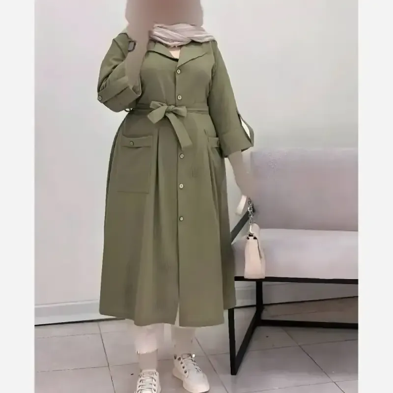 مانتو لنین سوگل دکمه کاربردی سایز بزرگ و معمولی