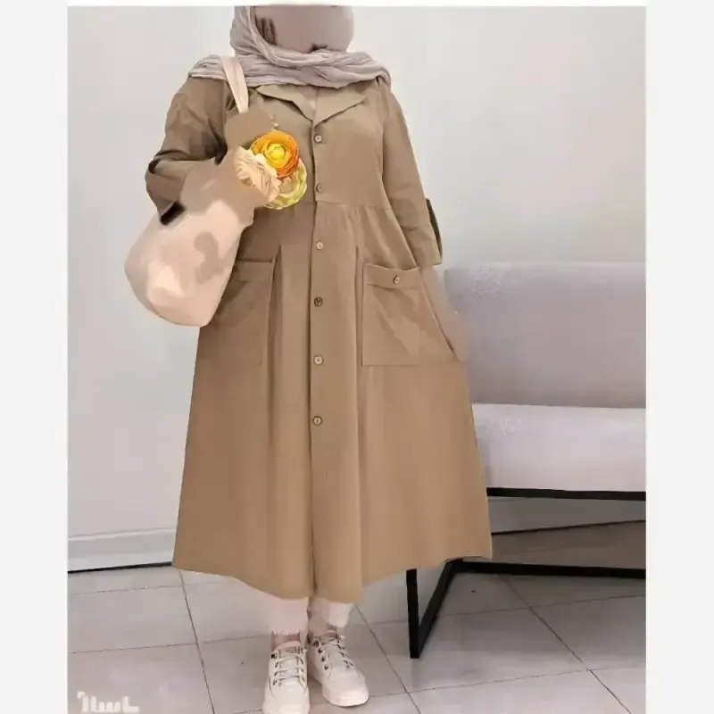 مانتو لنین سوگل دکمه کاربردی سایز بزرگ و معمولی