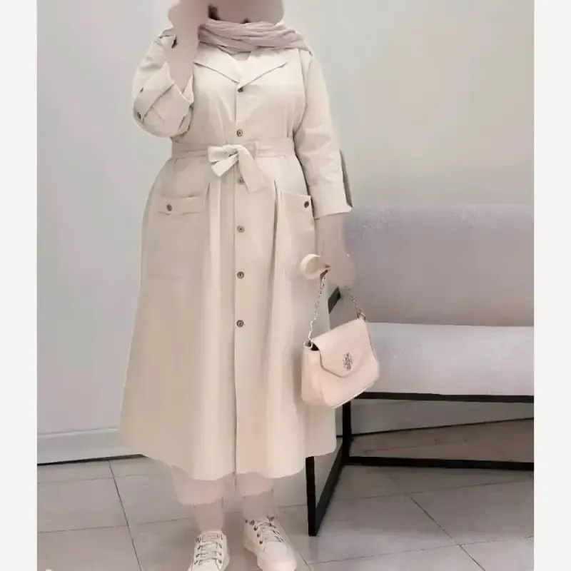 مانتو لنین سوگل دکمه کاربردی سایز بزرگ و معمولی