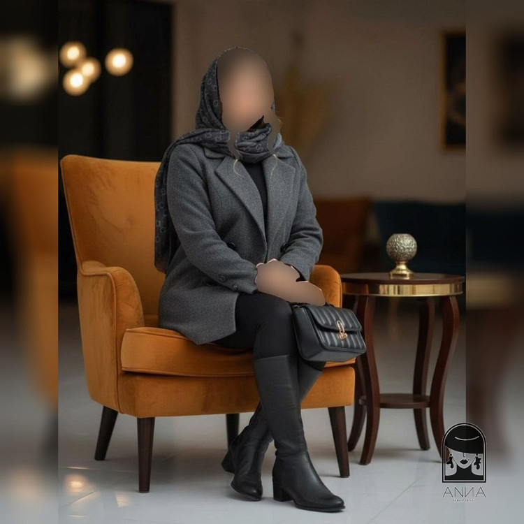 پالتو زنانه مدل پشم عقیق جنس موهر پشم فری سایز