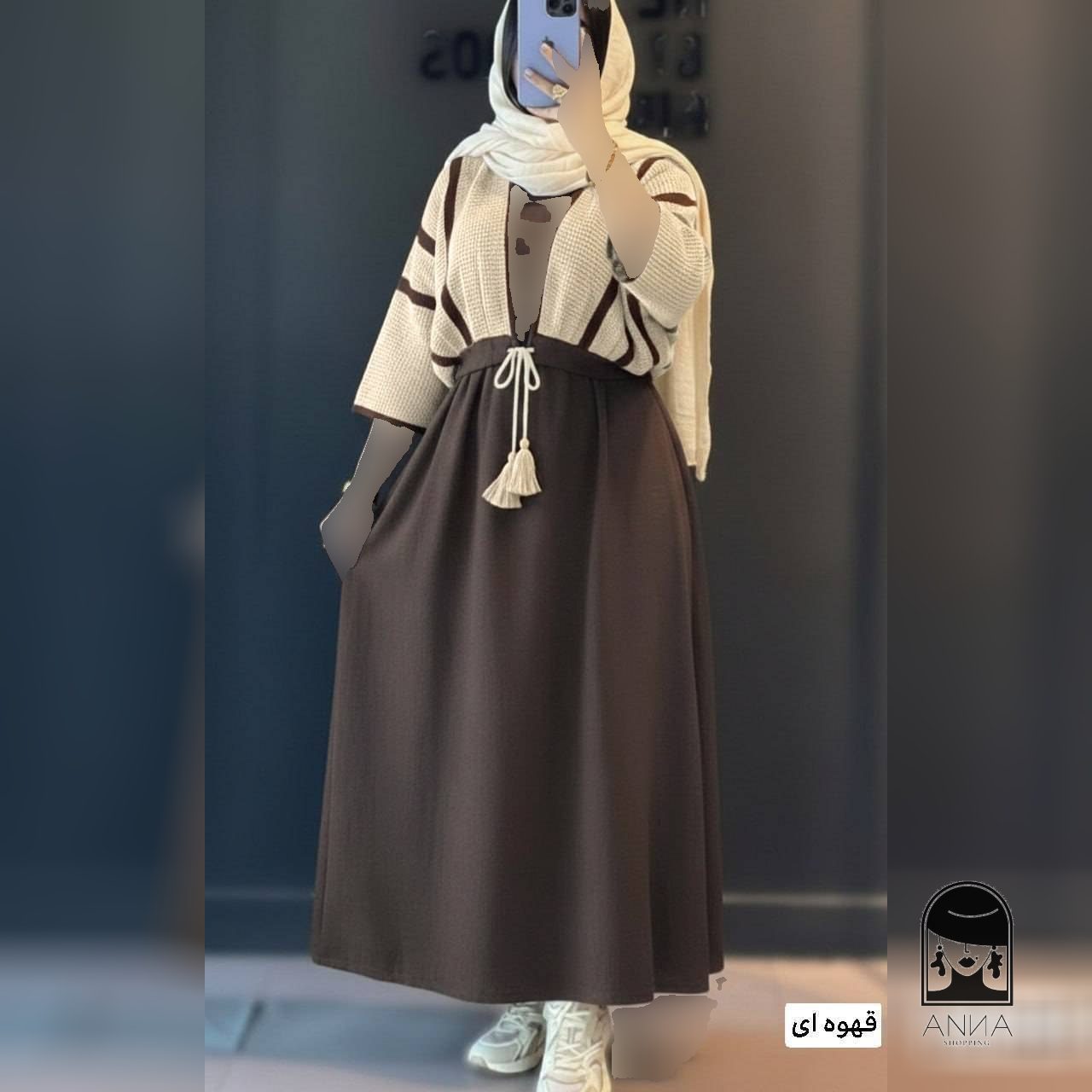 کت زنانه مدل سارافن سوگل جنس شانتون صوفیا فری سایز