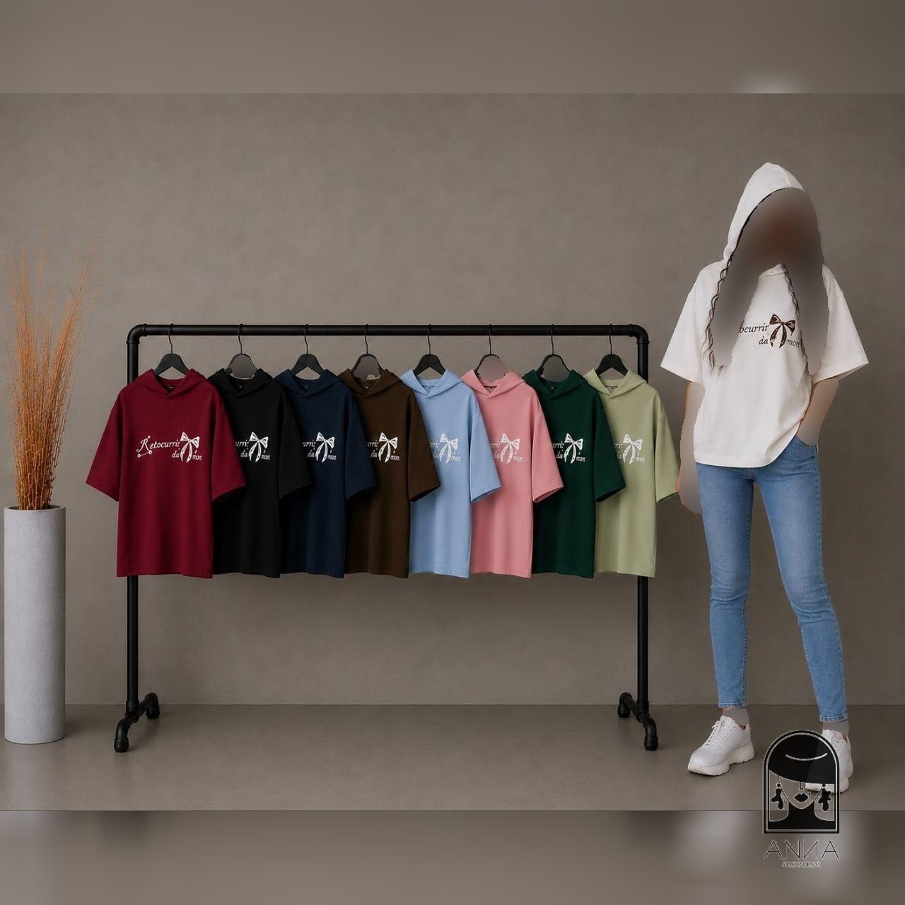 هودی دورس زنانه مدل دونخ کلاه دار پاپیون جنس و چاپ کاملا تضمینی فری سایز ۳۶ تا ۴۴
