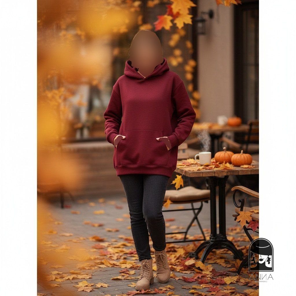 هودی زنانه مدل بیسیک و اسپرت جنس اسپان تو کرکی فری سایز ۳۶ تا ۴۴