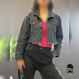 کراپ زنانه مدل جین جنس جین اصل شسته شده و سنگشور شده سایز ۴۰ تا ۴۲