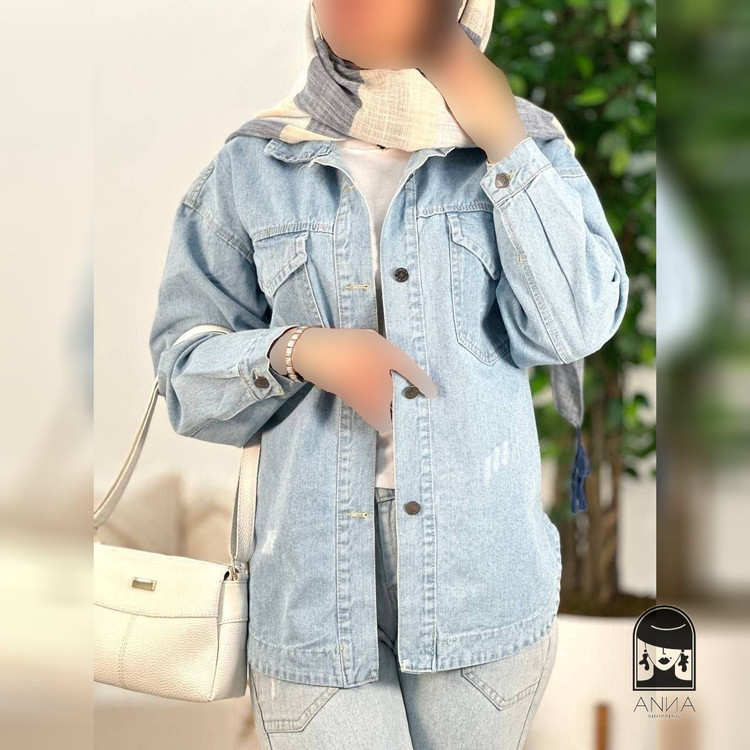 شومیز زنانه مدل لش جین جنس جین اصل شسته شده و سنگشور شده فری سایز 36 تا 48