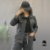 کت زنانه مدل جین کوتاه جنس جین ضخیم اصل شسته شده و سنگشور شده سایز ۴۰ تا ۴۴