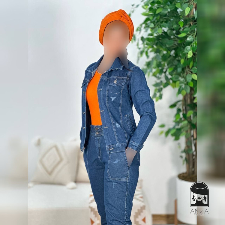 کت زنانه مدل جین کوتاه جنس جین ضخیم اصل شسته شده و سنگشور شده سایز ۴۰ تا ۴۴