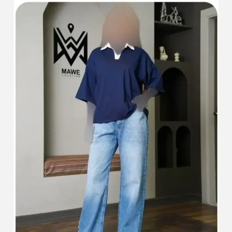 ست تیشرت باکسی و شورتک نخ پنبه درجه یک فری سایز