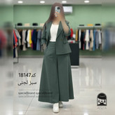 ست کت دامن زنانه مدل شلواری سارا جنس لینن سایز ۱ تا ۲
