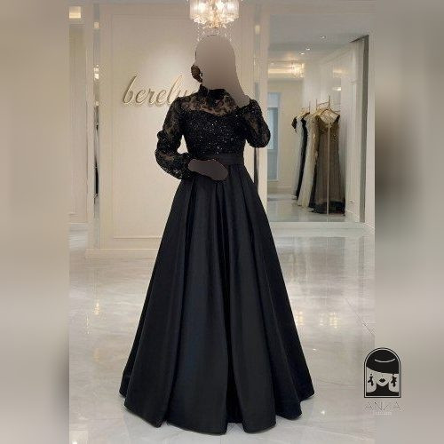 لباس مجلسی زنانه بلند مدل مهوا جنس خرجکار گل برجسته و پولک و دامن ساتن آمریکایی سایز ۱ تا ۴