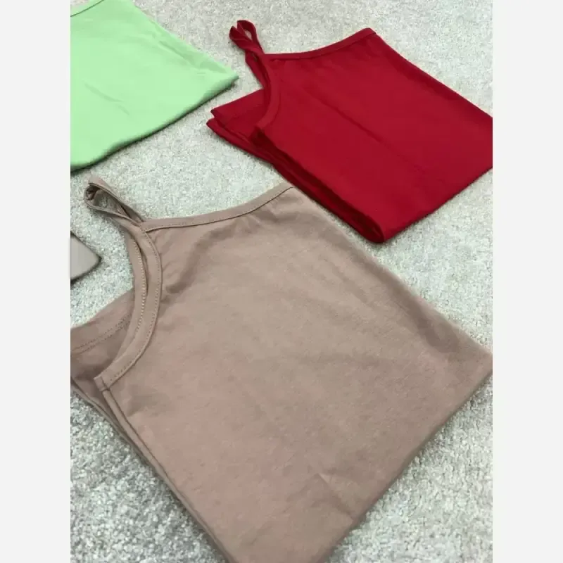 تاپ ساده پنبه ای زنانه فری سایز