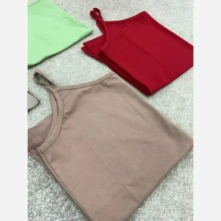 تاپ ساده پنبه ای زنانه فری سایز
