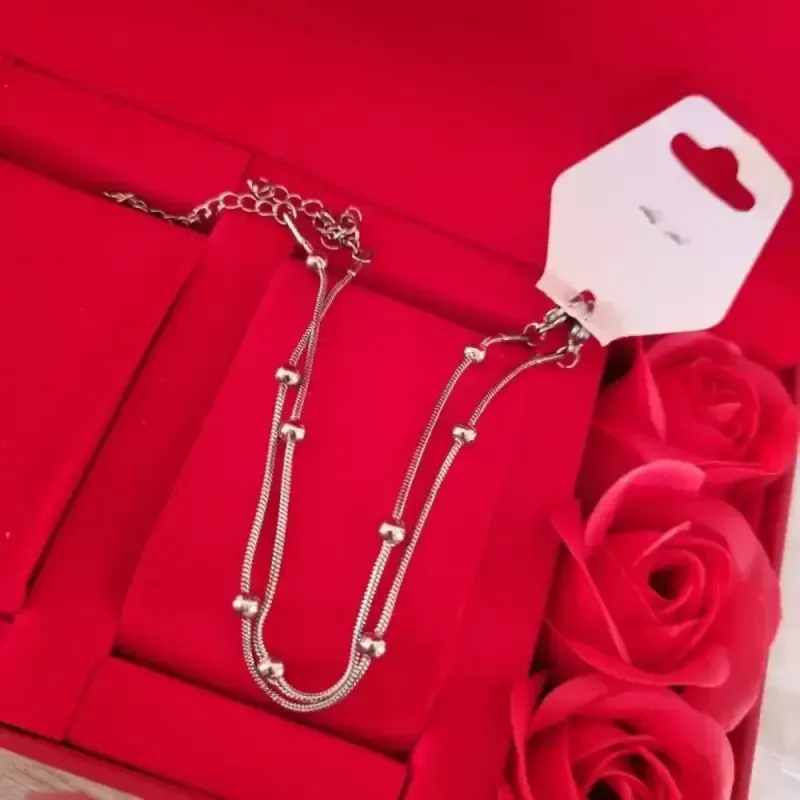 دستبند استیل البرنادو نقره ای رنگ ثابت و ضد حساسیت