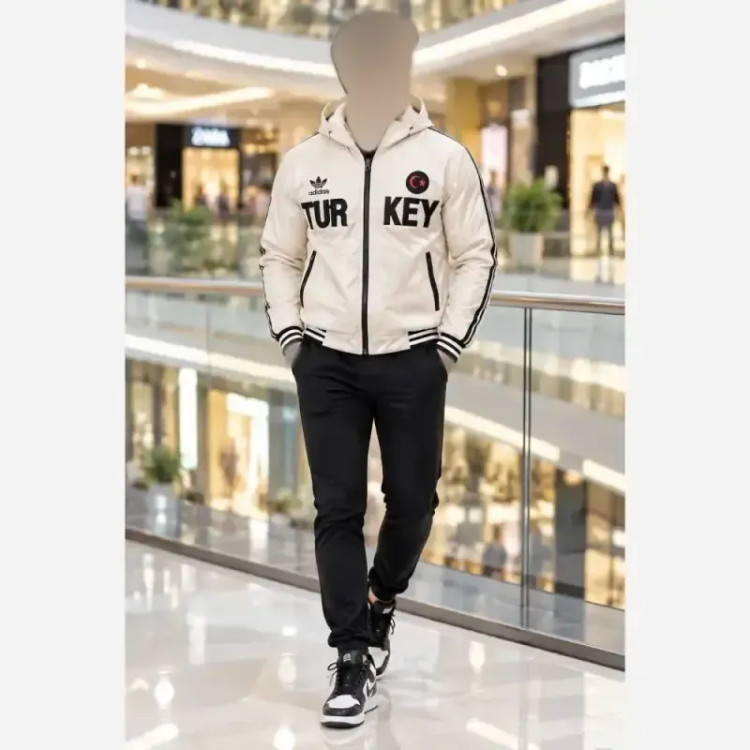 کاپشن مموری وارداتی داخل خز کلاه دار اسپورت رنگ کرمی و خردلی سایز L و XL