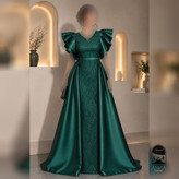 لباس مجلسی زنانه ماکسی دو دامنه مدل سیندرلا