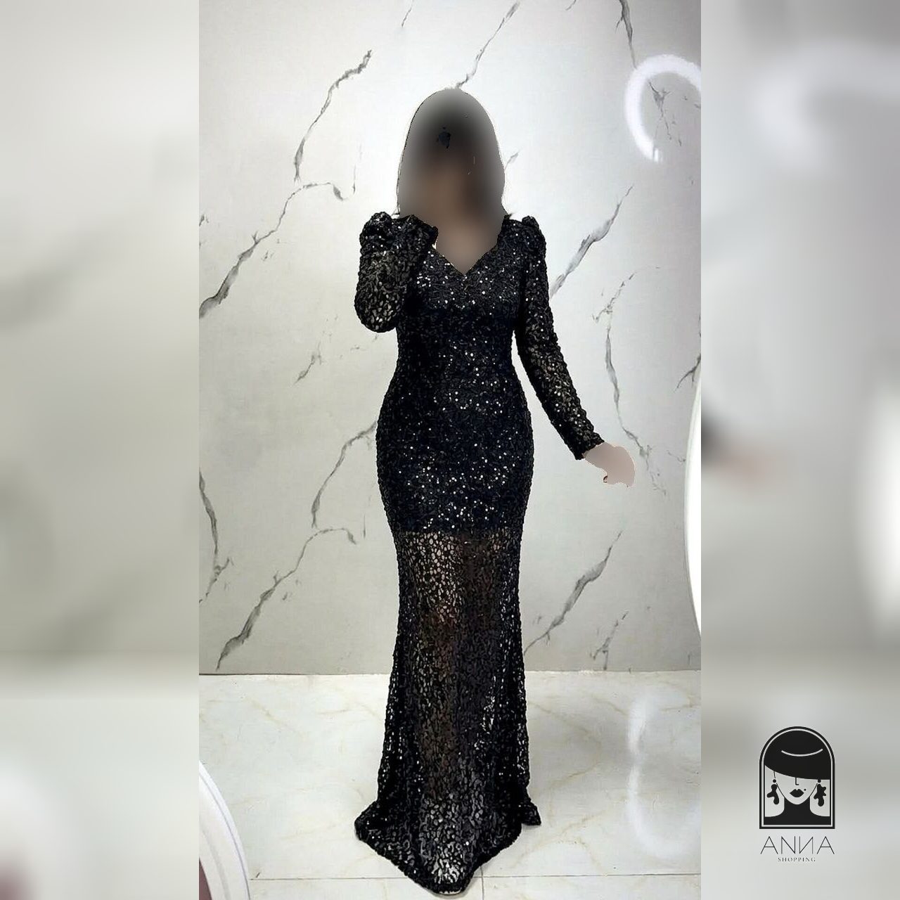 لباس مجلسی زنانه بلند مدل تور عنکبوتی کلارا